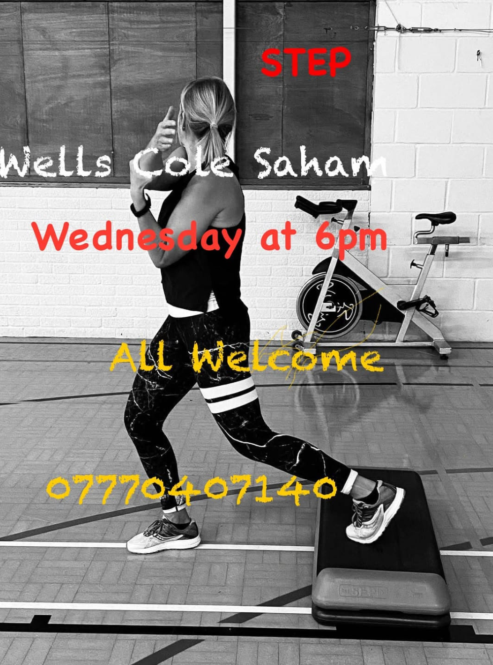 Step Class on a Wednesday Evening 6pm Wells Cole